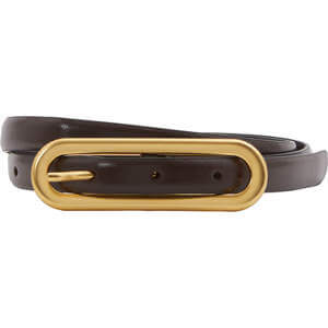 REISS CHAYA Thin Leather Elongated Buckle Belt